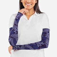 Deep Blue Monstera Arm Sleeves Polynesian Tribal Pattern LT01 - Polynesian Pride
