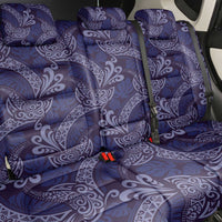 Deep Blue Monstera Back Car Seat Cover Polynesian Tribal Pattern LT01 - Polynesian Pride