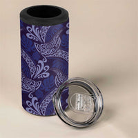 Deep Blue Monstera 4 in 1 Can Cooler Tumbler Polynesian Tribal Pattern LT01 - Polynesian Pride
