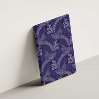 Deep Blue Monstera Canvas Wall Art Polynesian Tribal Pattern LT01 - Polynesian Pride