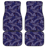 Deep Blue Monstera Car Mats Polynesian Tribal Pattern LT01 - Polynesian Pride