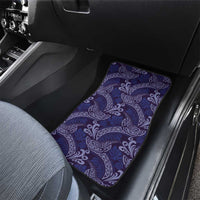 Deep Blue Monstera Car Mats Polynesian Tribal Pattern LT01 - Polynesian Pride