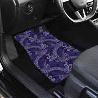 Deep Blue Monstera Car Mats Polynesian Tribal Pattern LT01 - Polynesian Pride