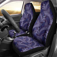 Deep Blue Monstera Car Seat Cover Polynesian Tribal Pattern LT01 - Polynesian Pride