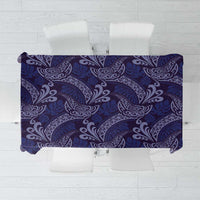 Deep Blue Monstera Tablecloth Polynesian Tribal Pattern LT01 Blue - Polynesian Pride