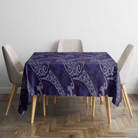 Deep Blue Monstera Tablecloth Polynesian Tribal Pattern LT01 - Polynesian Pride