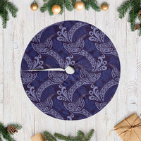 Deep Blue Monstera Tree Skirt Polynesian Tribal Pattern LT01 Casual Blue - Polynesian Pride