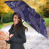 Deep Blue Monstera Umbrella Polynesian Tribal Pattern LT01 - Polynesian Pride