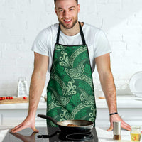 Forest Green Monstera Apron Polynesian Tribal Pattern LT01 - Polynesian Pride