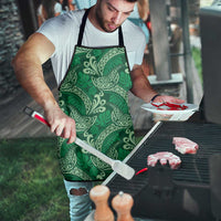 Forest Green Monstera Apron Polynesian Tribal Pattern LT01 - Polynesian Pride