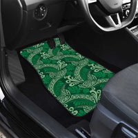 Forest Green Monstera Car Mats Polynesian Tribal Pattern LT01 - Polynesian Pride