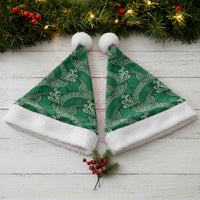 Forest Green Monstera Christmas Santa Hat Polynesian Tribal Pattern LT01 - Polynesian Pride