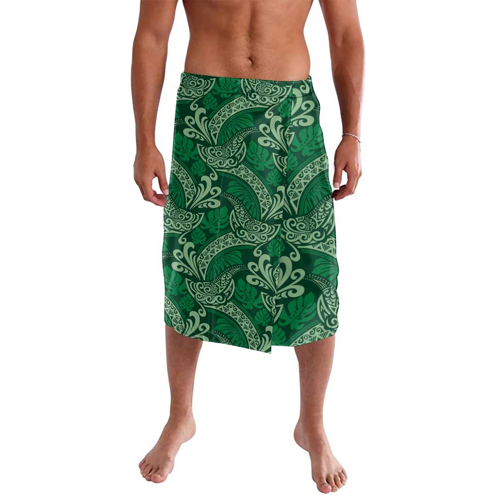 Forest Green Monstera Lavalava Polynesian Tribal Pattern - Polynesian Pride