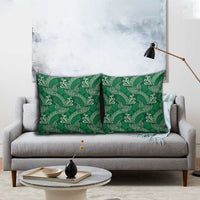 Forest Green Monstera Pillow Cover Polynesian Tribal Pattern - Polynesian Pride