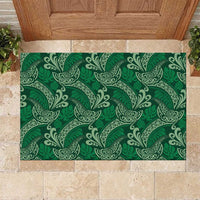 Forest Green Monstera Rubber Doormat Polynesian Tribal Pattern LT01 Green - Polynesian Pride