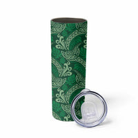 Forest Green Monstera Skinny Tumbler Polynesian Tribal Pattern LT01 - Polynesian Pride