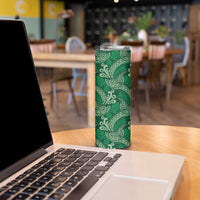 Forest Green Monstera Skinny Tumbler Polynesian Tribal Pattern LT01 - Polynesian Pride