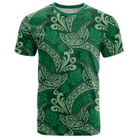 Forest Green Monstera T Shirt Polynesian Tribal Pattern LT01 Green - Polynesian Pride