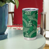 Forest Green Monstera Tumbler Cup Polynesian Tribal Pattern LT01 - Polynesian Pride
