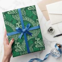 Forest Green Monstera Wrapping Paper Polynesian Tribal Pattern LT01 - Polynesian Pride
