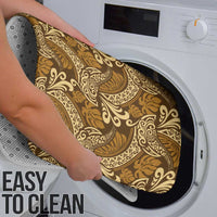 Brown Gold Monstera Bathroom Set Polynesian Tribal Pattern - Polynesian Pride