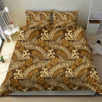 Brown Gold Monstera Bedding Set Polynesian Tribal Pattern - Polynesian Pride