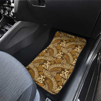 Brown Gold Monstera Car Mats Polynesian Tribal Pattern LT01 - Polynesian Pride