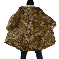 Brown Gold Monstera Cloak Polynesian Tribal Pattern LT01 - Polynesian Pride