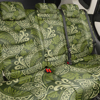 Olive Green Monstera Back Car Seat Cover Polynesian Tribal Pattern LT01 - Polynesian Pride