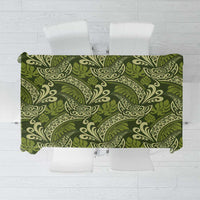 Olive Green Monstera Tablecloth Polynesian Tribal Pattern LT01 Green - Polynesian Pride