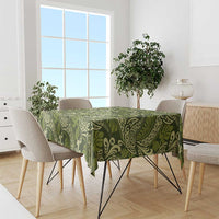 Olive Green Monstera Tablecloth Polynesian Tribal Pattern LT01 - Polynesian Pride