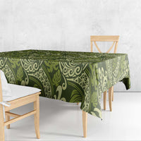 Olive Green Monstera Tablecloth Polynesian Tribal Pattern LT01 - Polynesian Pride