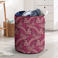 Sweet Pink Monstera Laundry Basket Polynesian Tribal Pattern LT01 Pink - Polynesian Pride