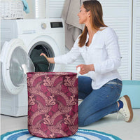 Sweet Pink Monstera Laundry Basket Polynesian Tribal Pattern LT01 - Polynesian Pride