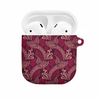 Sweet Pink Monstera AirPods Case Polynesian Tribal Pattern - Polynesian Pride