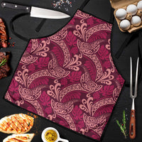 Sweet Pink Monstera Apron Polynesian Tribal Pattern - Polynesian Pride