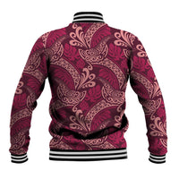 Sweet Pink Monstera Baseball Jacket Polynesian Tribal Pattern LT01 - Polynesian Pride