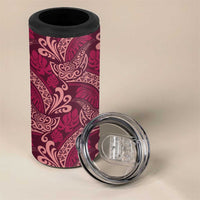 Sweet Pink Monstera 4 in 1 Can Cooler Tumbler Polynesian Tribal Pattern LT01 - Polynesian Pride