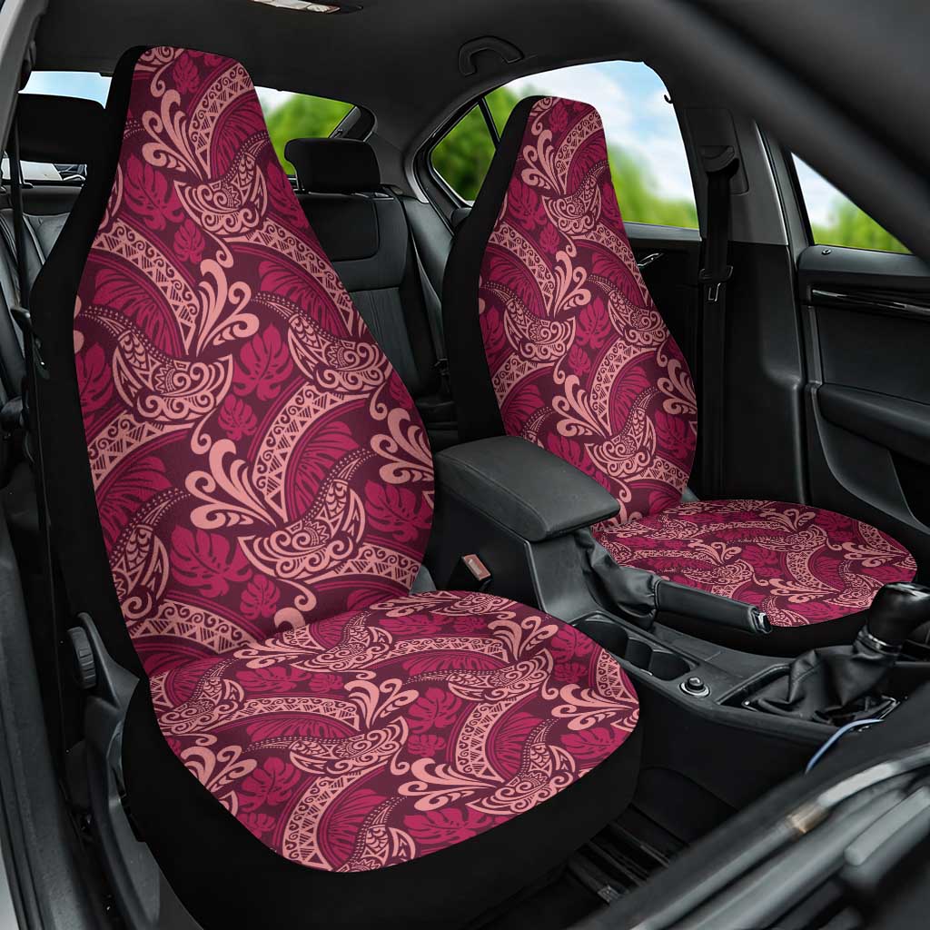 Sweet Pink Monstera Car Seat Cover Polynesian Tribal Pattern LT01 One Size Pink - Polynesian Pride