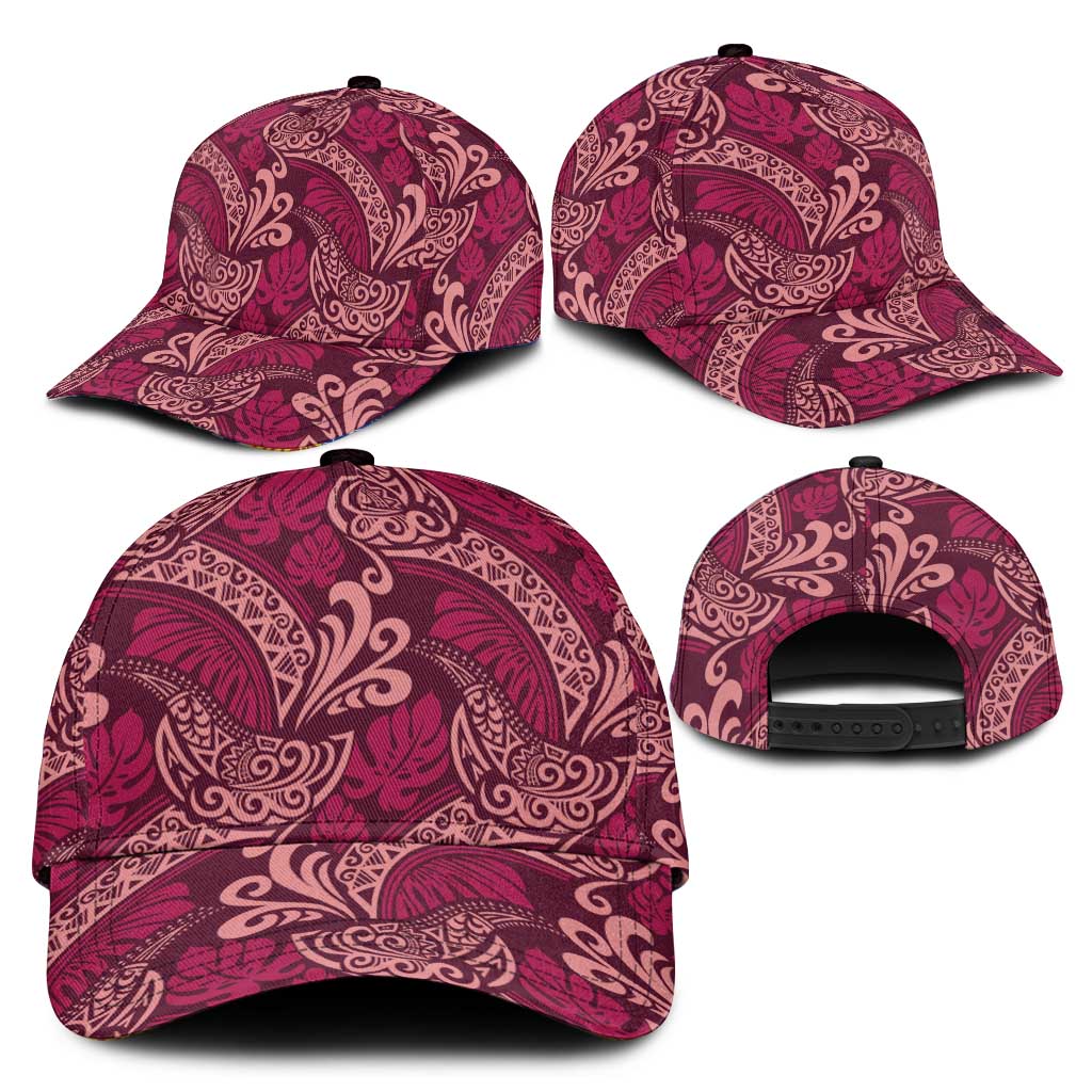 Sweet Pink Monstera Classic Cap Polynesian Tribal Pattern LT01 - Polynesian Pride