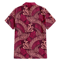 Sweet Pink Monstera Hawaiian Shirt Polynesian Tribal Pattern - Polynesian Pride