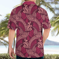 Sweet Pink Monstera Hawaiian Shirt Polynesian Tribal Pattern - Polynesian Pride