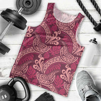 Sweet Pink Monstera Men Tank Top Polynesian Tribal Pattern LT01 - Polynesian Pride