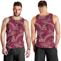 Sweet Pink Monstera Men Tank Top Polynesian Tribal Pattern LT01 - Polynesian Pride