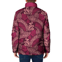 Sweet Pink Monstera Padded Jacket Polynesian Tribal Pattern LT01 - Polynesian Pride