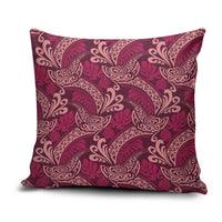 Sweet Pink Monstera Pillow Cover Polynesian Tribal Pattern - Polynesian Pride