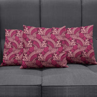 Sweet Pink Monstera Pillow Cover Polynesian Tribal Pattern - Polynesian Pride