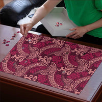 Sweet Pink Monstera Puzzle Polynesian Tribal Pattern LT01 - Polynesian Pride