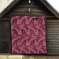 Sweet Pink Monstera Quilt Polynesian Tribal Pattern - Polynesian Pride