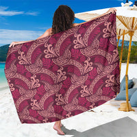 Sweet Pink Monstera Sarong Polynesian Tribal Pattern - Polynesian Pride